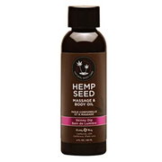 Hemp Seed Massage & Body Oil in Skinny Dip scent.