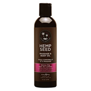 Hemp Seed Massage & Body Oil in Skinny Dip scent.