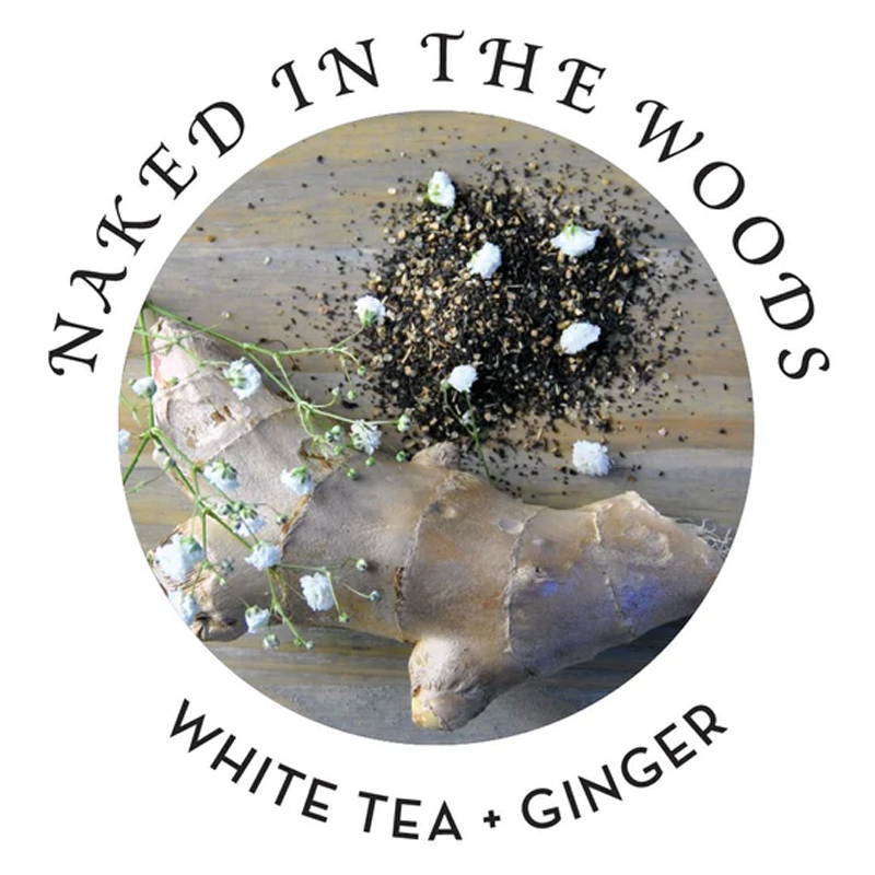 Naked in the Woods massage oil with ginger and white tea.