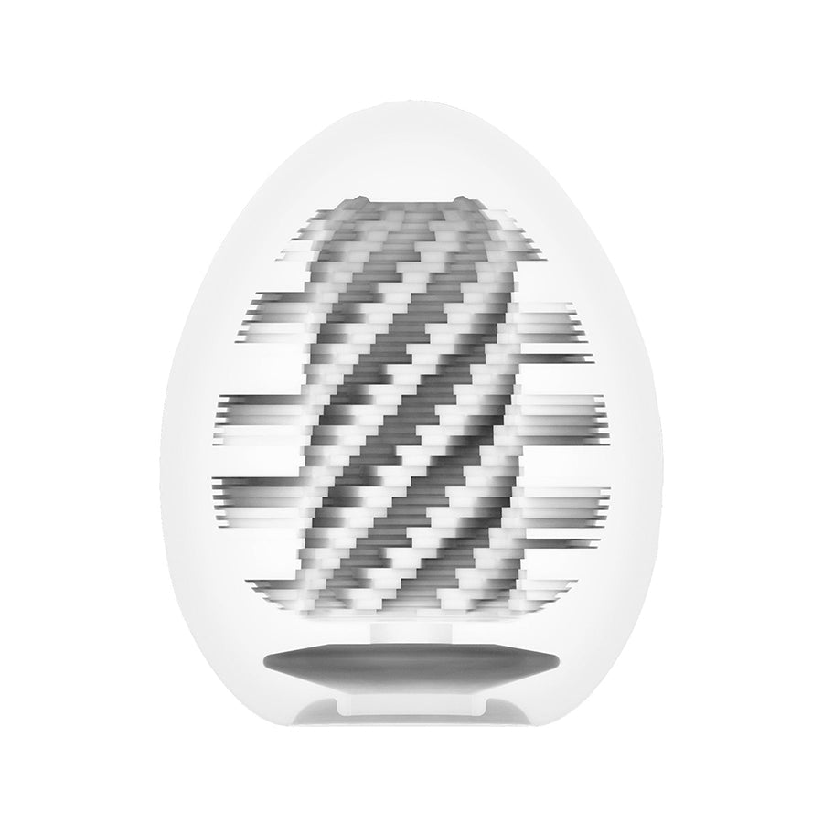 Tenga Spiral Male Masturbator Egg with textured interior.