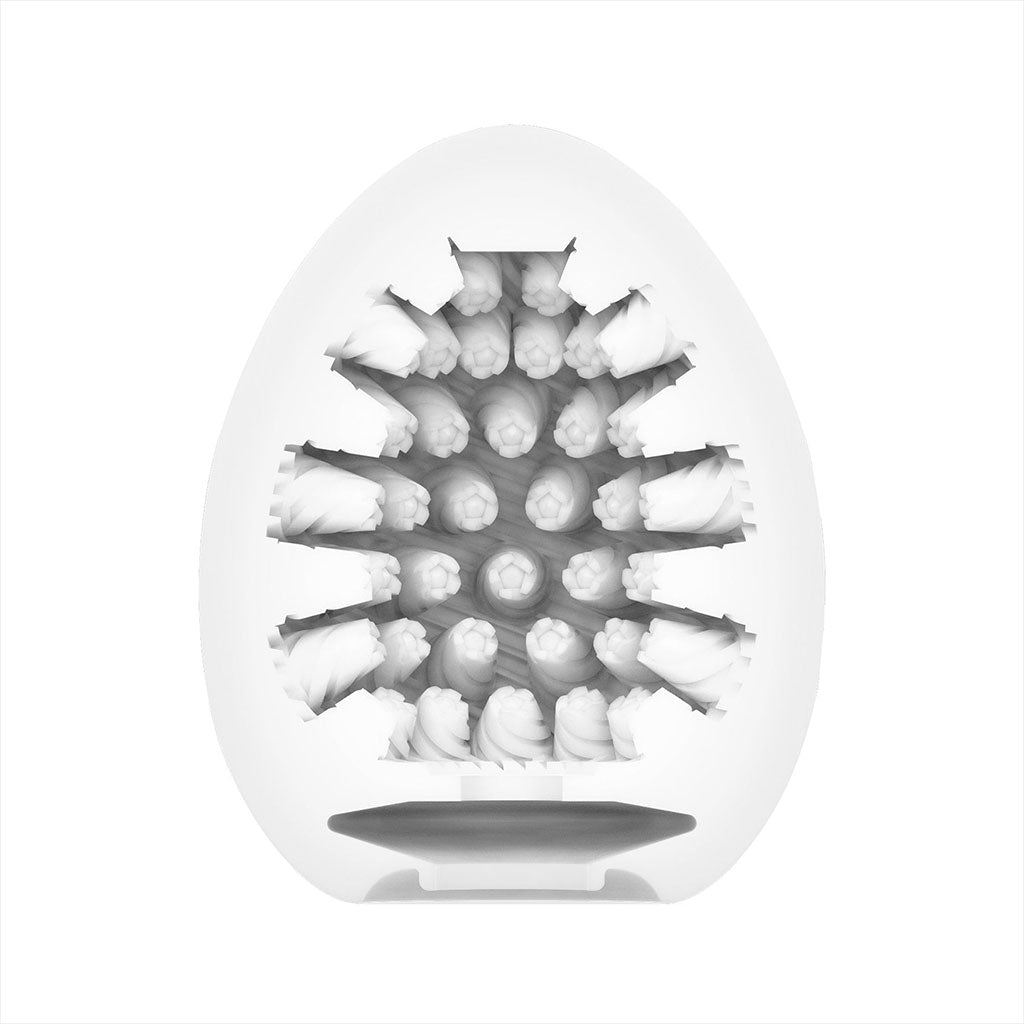Tenga Egg Cone Disposable Male Masturbator with internal twisting cones.