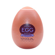 Tenga Misty II textured male masturbator egg in red.