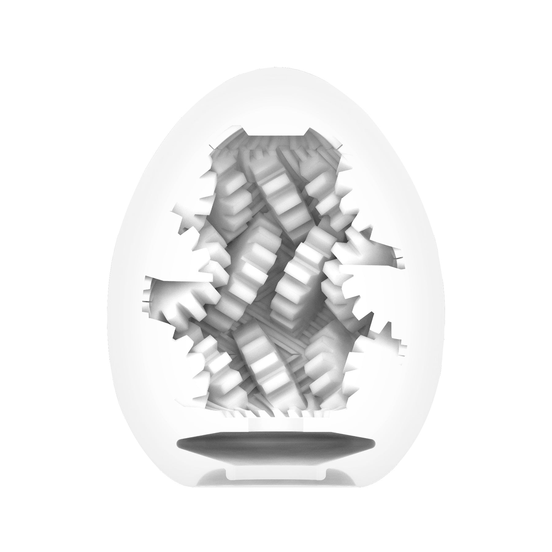Tenga Hard Boiled II Gear male masturbator with textured interior.