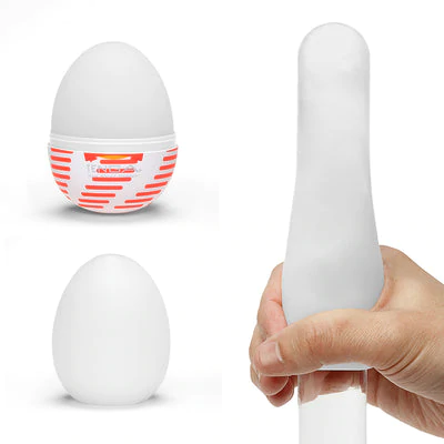 Tenga textured male masturbator sleeve with ribbed interior.