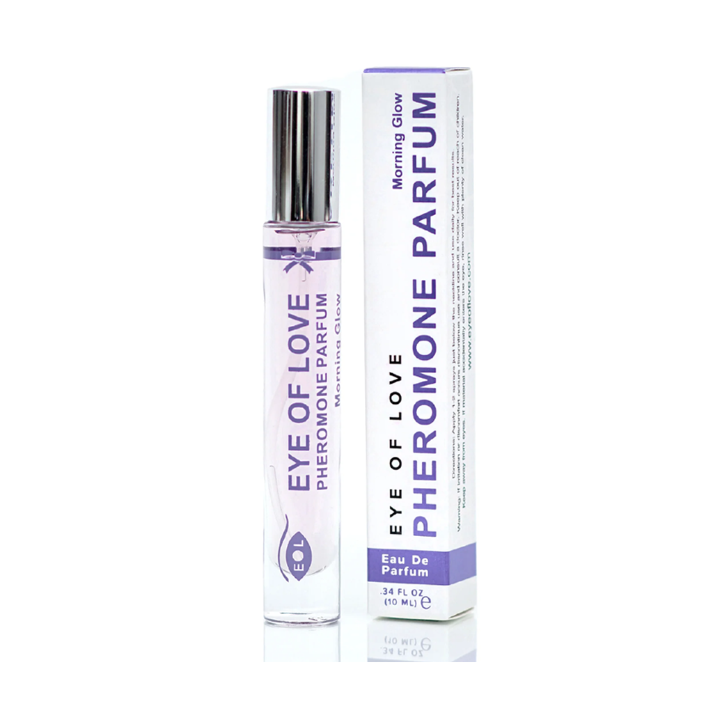 Eye of Love Morning Glow Pheromone Parfum rollerball and box.