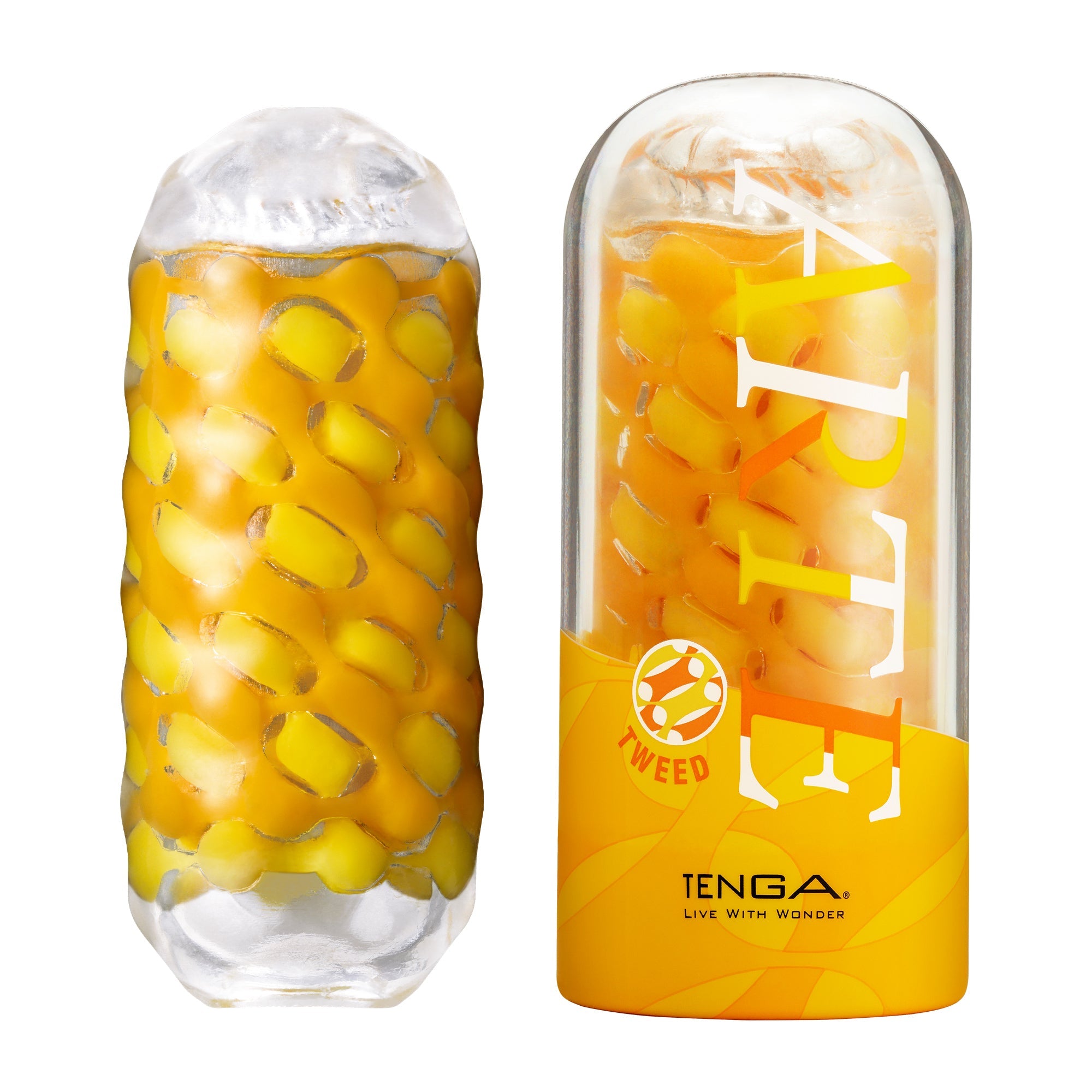 Tenga ARTE WEAVE stroker with dual layer stimulation and textured surface.