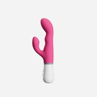 Lovense Nora app-controlled rotating rabbit vibrator in pink