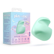 A mint green Dream Crush vibrator by Blush Novelties with its packaging.