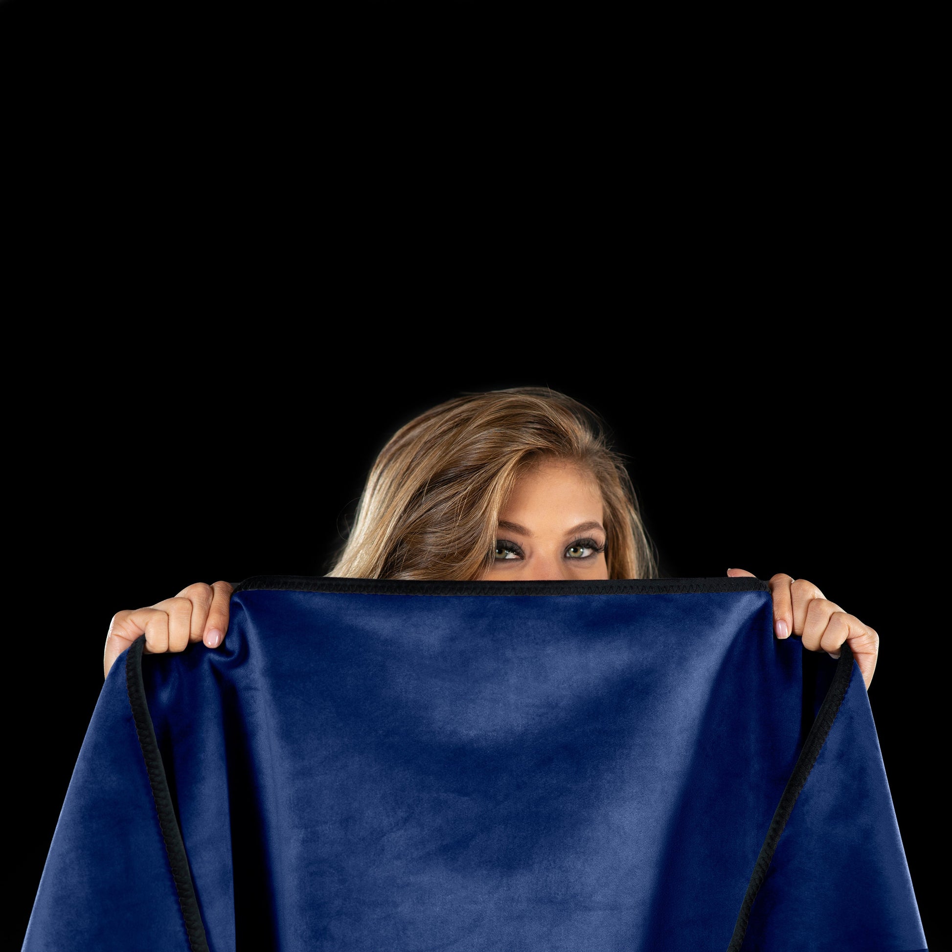 Royal blue microvelvet waterproof sex throw blanket.