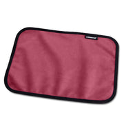 A burgundy Liberator moisture-proof toy pad with a black edge.