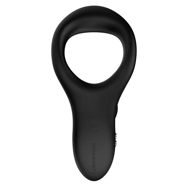 Black Lovense Diamo app-controlled vibrating cock ring.