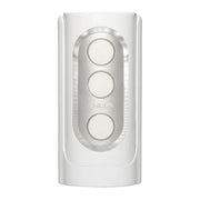 White Tenga Flip Hole reusable male masturbator with three circular buttons.