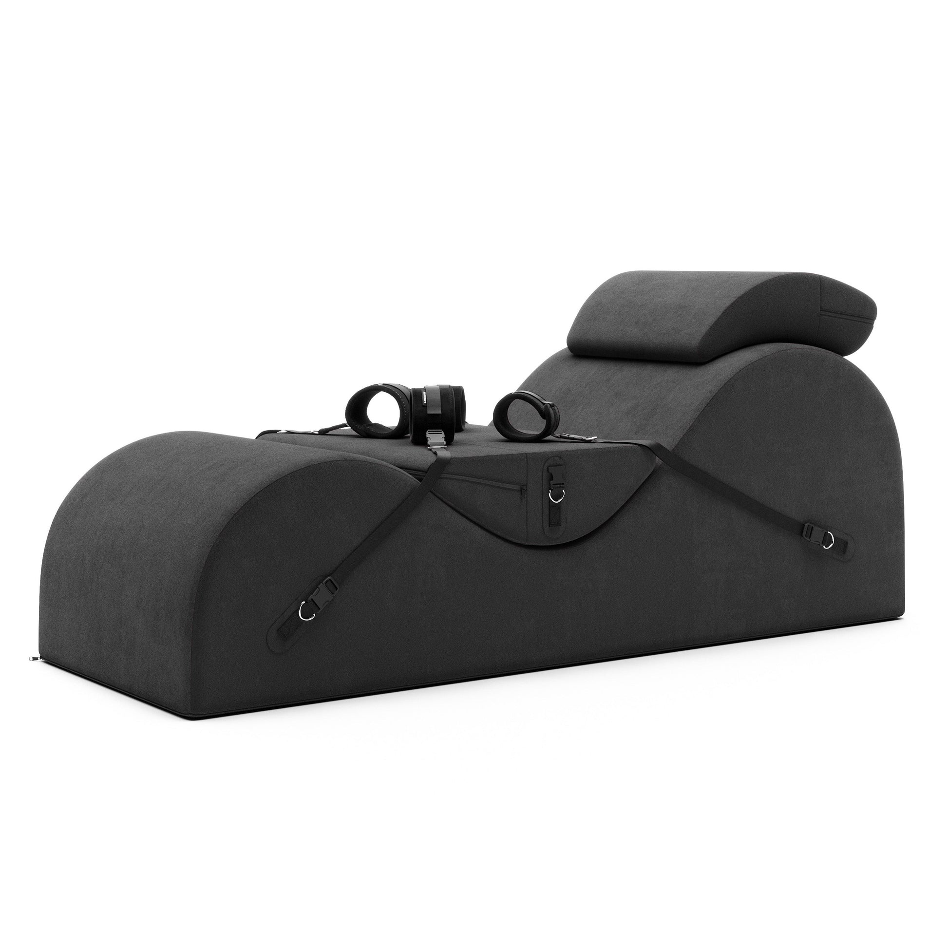 Dark gray positioning pillow with cuff kit.