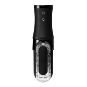 Black Tenga Flip Zero EVR electronic stroker with clear textured sleeve.