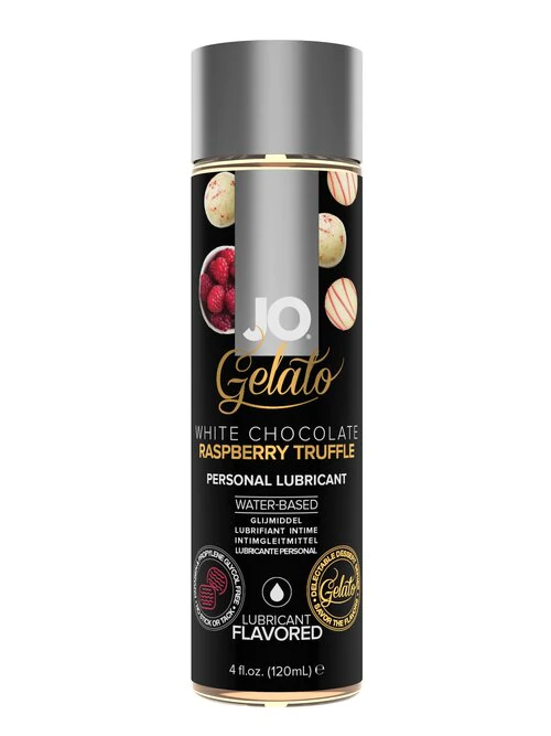 JO Gelato White Chocolate Raspberry Truffle water-based personal lubricant.