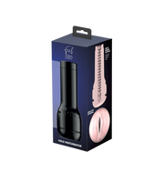Realistic TPE male stroker sleeve in pale with helix texture.