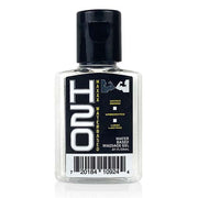 H2O Maxxx water based massage gel in a clear bottle with a black cap.