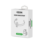 Keon Hand Strap packaging with product illustration.