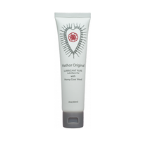Hathor Original water-based lubricant in a white tube with a red heart design.