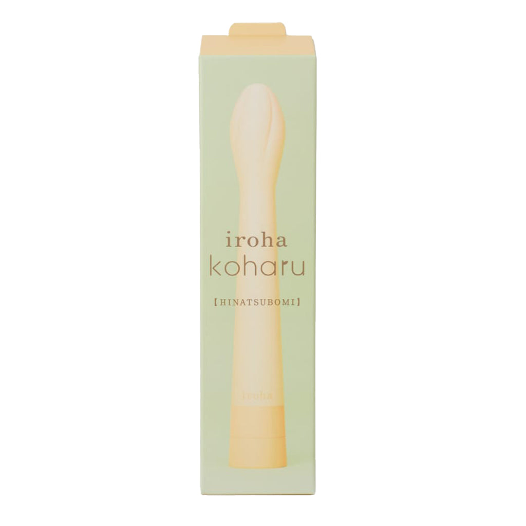 Iroha Koharu Hinatsubomi slim vibrator in a light green box.