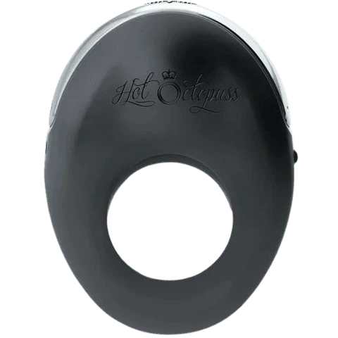 Atom Rechargeable Waterproof Vibrating Cock Ring in black.