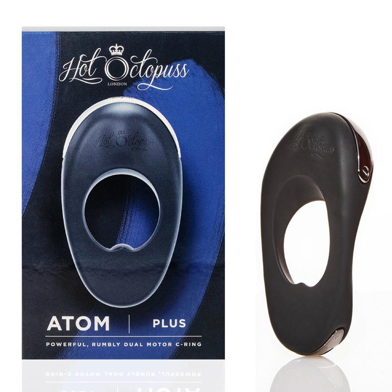 Atom Plus dual motor rechargeable silicone cock ring.