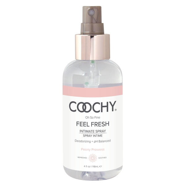 Coochy Feel Fresh intimate spray in Peony Prowess scent.