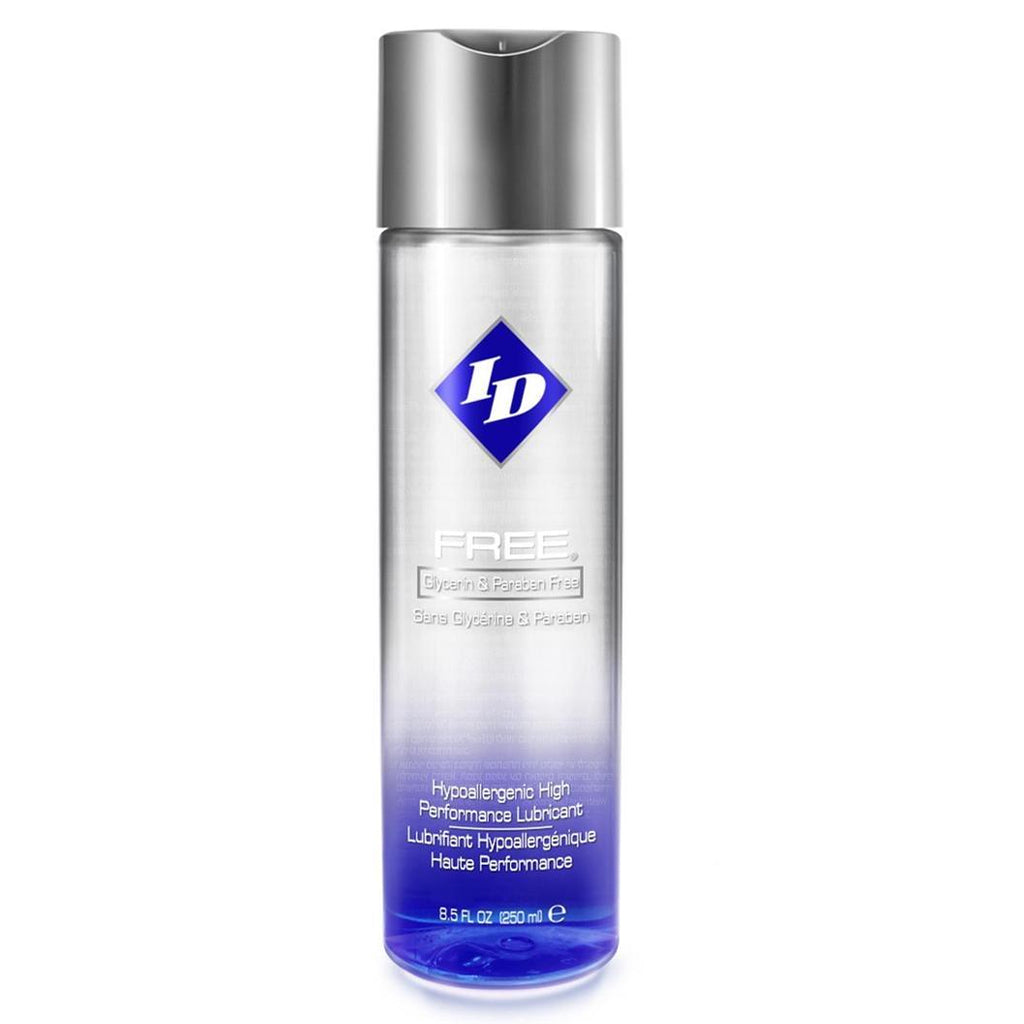 ID Free Sensitive Skin Water-Based Lubricant bottle with silver cap.