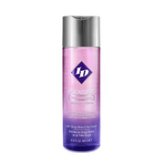 ID Pleasure water-based stimulating lube with a purple and pink gradient bottle.