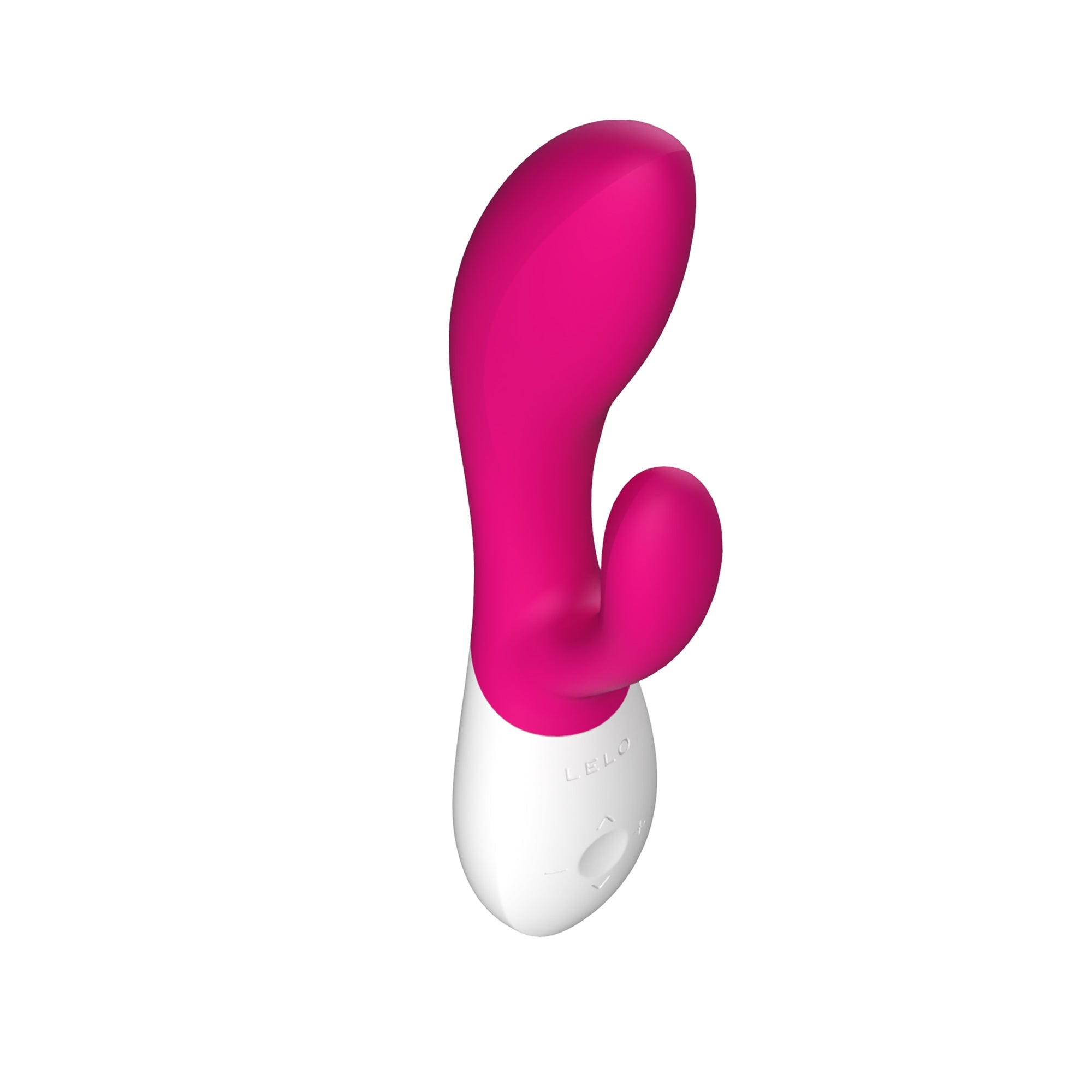 A pink and white Lelo Ina Wave 2 rabbit vibrator.