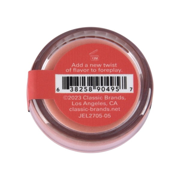 A jar of Sex On The Beach Nipple Pleasure Balm with product information.