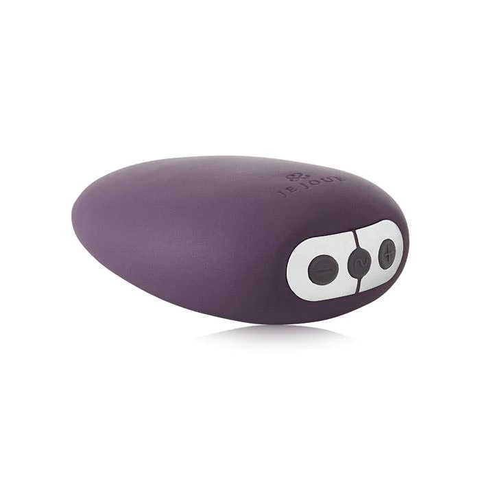 A purple Je Joue Mimi clitoral vibrator with two buttons and a wave pattern.