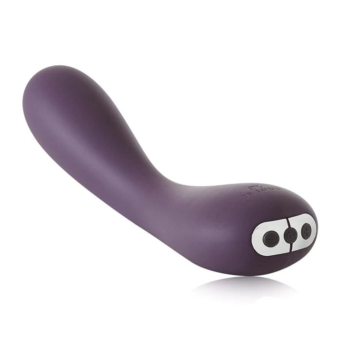 A purple G-spot vibrator with two control buttons.