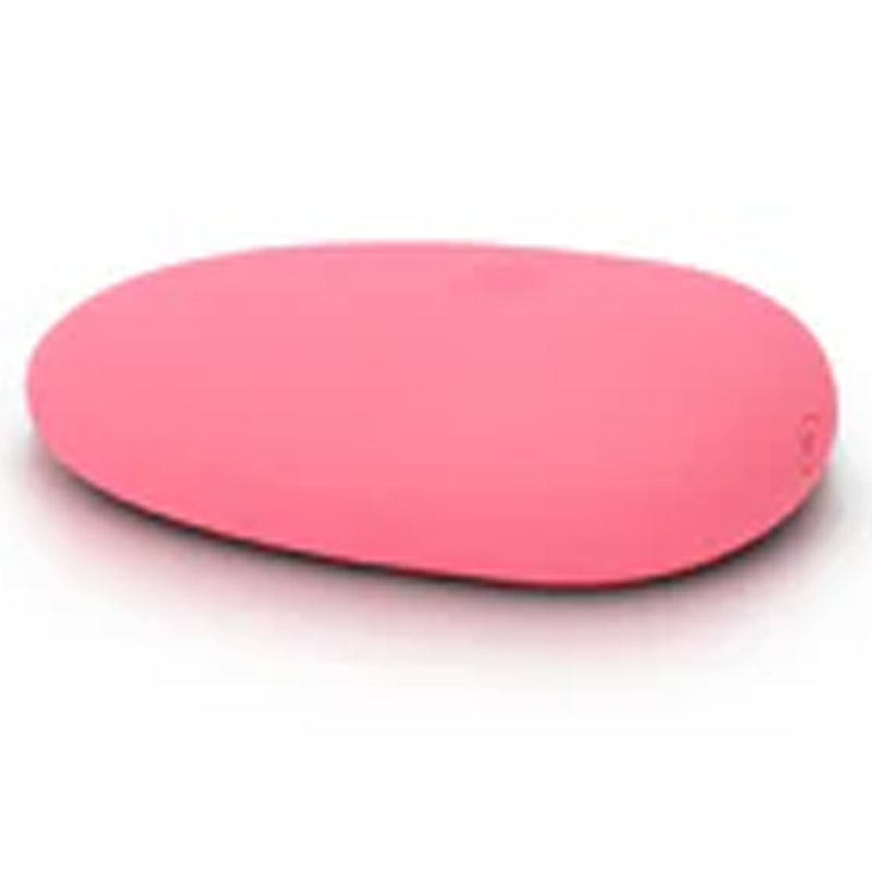 Pink pebble-shaped clitoral vibrator for external use.