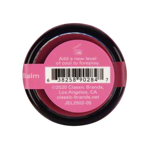 Raspberry Rave Cooling Nipple Tingle Balm with barcode and product information.
