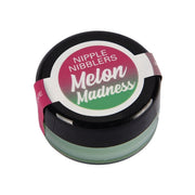 A small jar of Melon Madness Cooling Nipple Tingle Balm by Jelique.