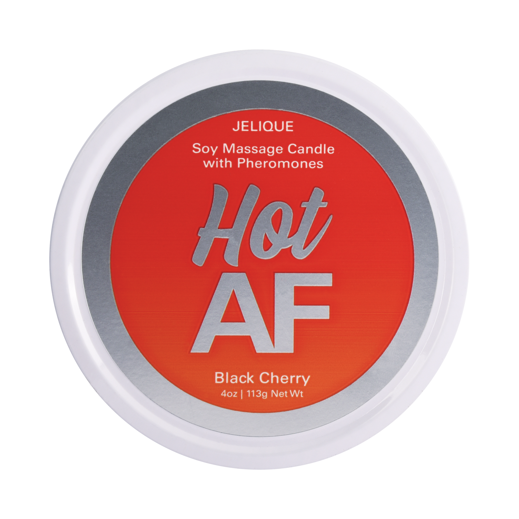 JELIQUE Hot AF Black Cherry Soy Massage Candle with Pheromones.