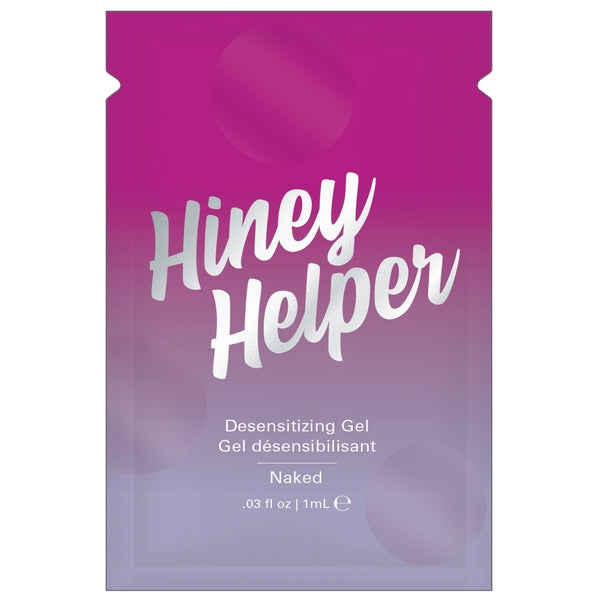 Hiney Helper desensitizing gel foil packet in Naked.