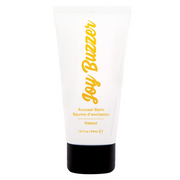 A white tube of Joy Buzzer Arousal Balm in Naked flavor.