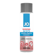 JO H2O Warming water-based personal lubricant in an 8oz bottle.