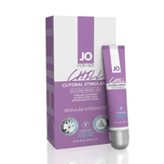 JO Chill silicone-based clitoral stimulant gel in a purple tube and box.