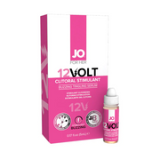 JO 12Volt Clitoral Stimulant Serum in a pink and white box with a small bottle.