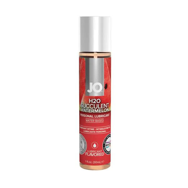 JO H2O Succulent Watermelon personal lubricant bottle.