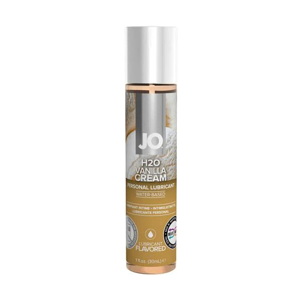 JO H2O Vanilla Cream personal lubricant, water-based, 1oz.