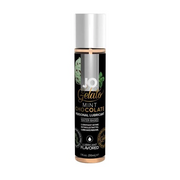 A bottle of JO Gelato Mint Chocolate flavored water-based personal lubricant.