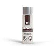 A bottle of JO Coconut Hybrid Personal Lubricant with a silver cap.
