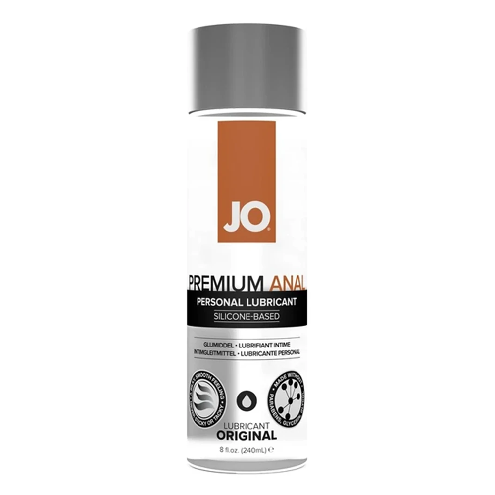JO Premium Anal Silicone Lubricant, 8 fl oz bottle.