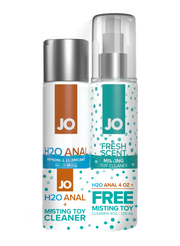 Two bottles of JO H2O Anal lubricant and toy cleaner.