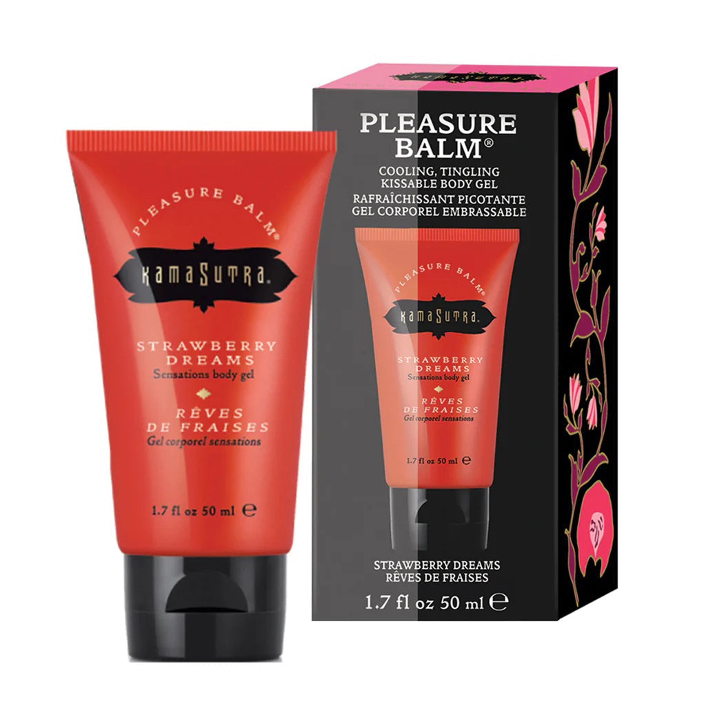 Kama Sutra Pleasure Balm Strawberry Dreams sensations body gel.