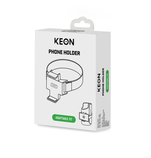 Keon hands-free phone holder attachment for masturbator.